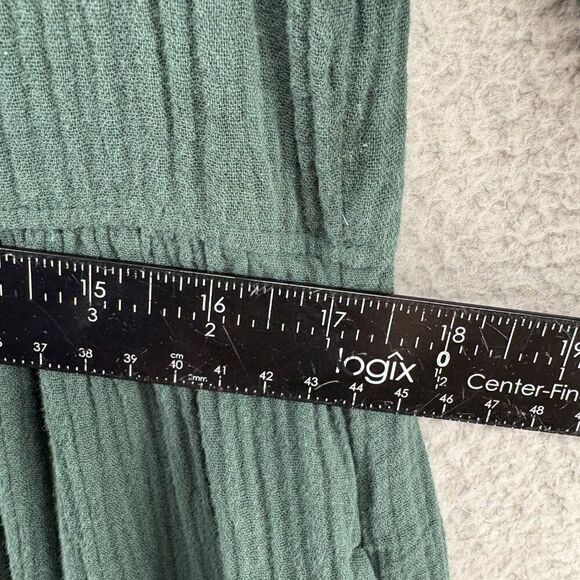 Madewell Lightspun Button Front Midi Dress Forrest Green size 4 - Picture 9 of 13